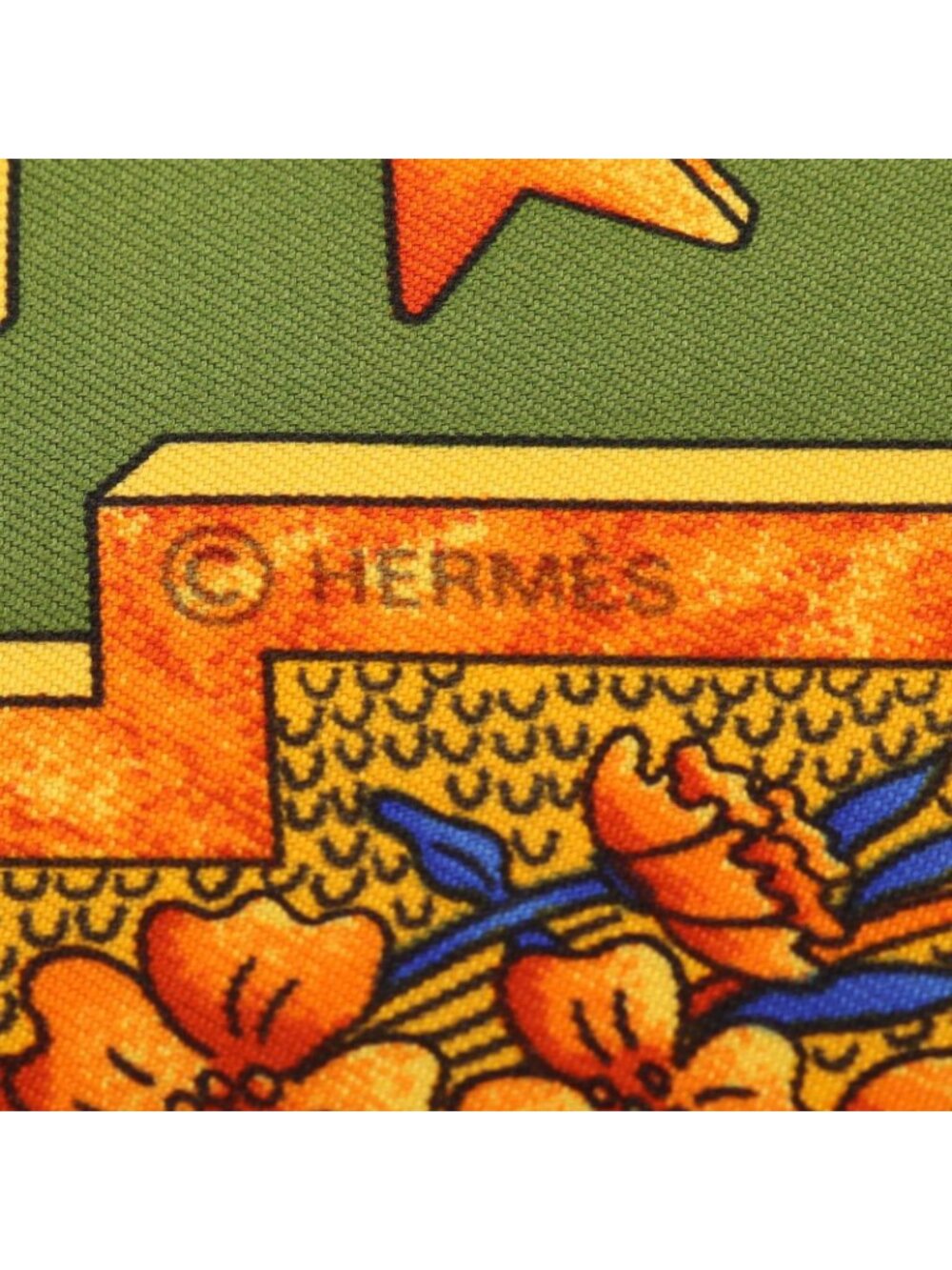 Hermes Scarf Carre 90 Gloria Soli Orange Silk - Picture 2 of 7
